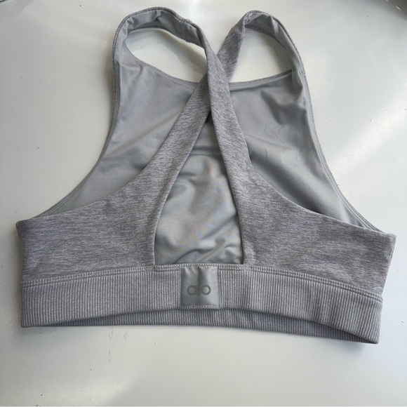 Alo Yoga Alosoft Iconic 90’s Bra gray Small - Picture 1 of 5
